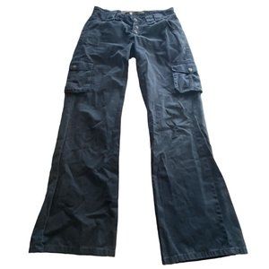 Da-Nang Cargo black  Pants Multiple Pockets black star studded wide led M